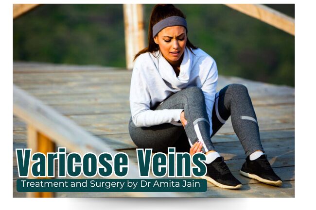 best varicose veins treatment and surgery by Dr Amita Jain Banners